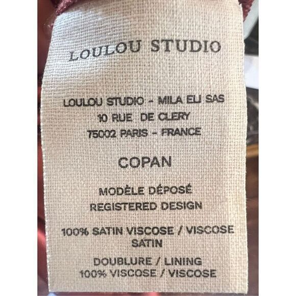 Loulou Studio Copan Cut-Out Midi Dress in Brick NWT Size Large - Picture 4 of 4